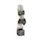 15.75" Black Glass Abstract Stacked Orb Sculpture with Black Base